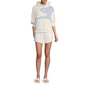 The Mayfair Group Inhale Exhale Cream Blue Shorts XXL NWT